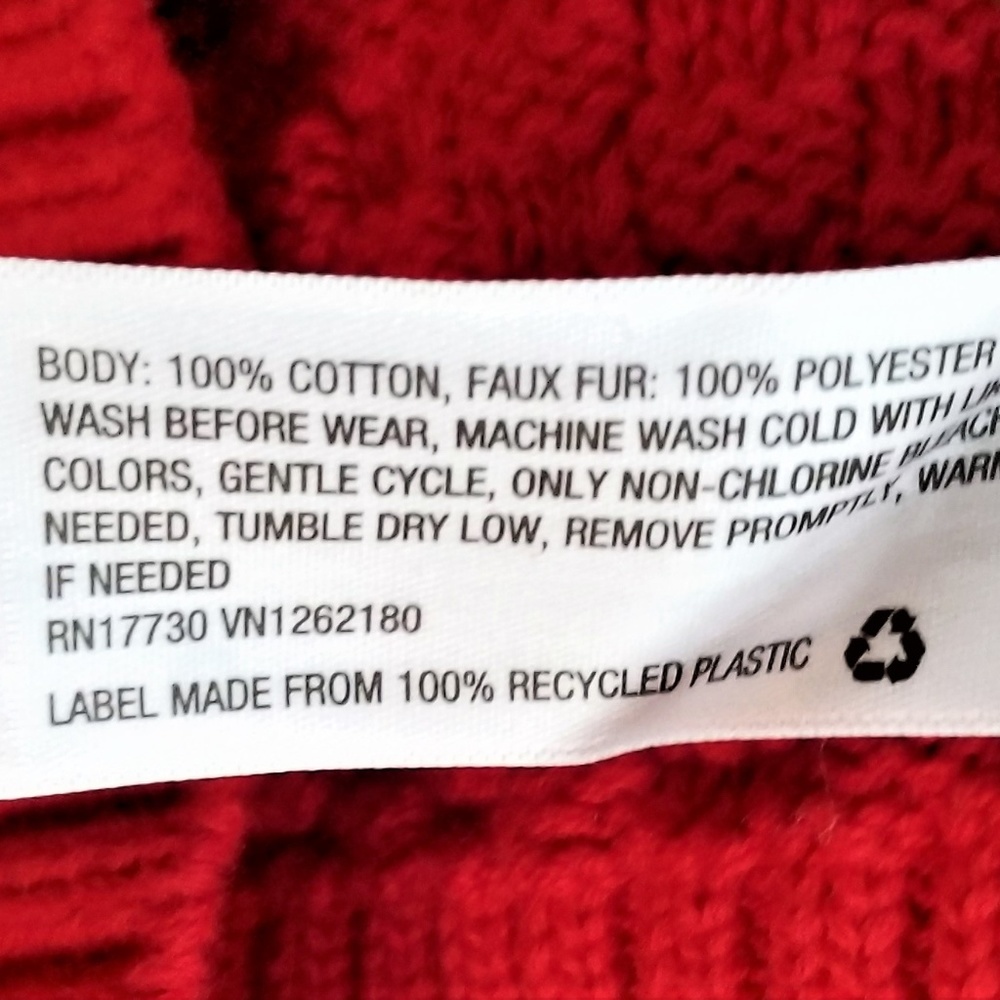 Boys Cableknit Sweater Cat & Jack 18M Red NWT - Picture 8 of 8